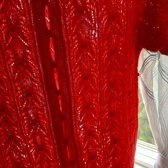 Sezane Milane Cardigan Coral Sz L - Picture 3 of 7